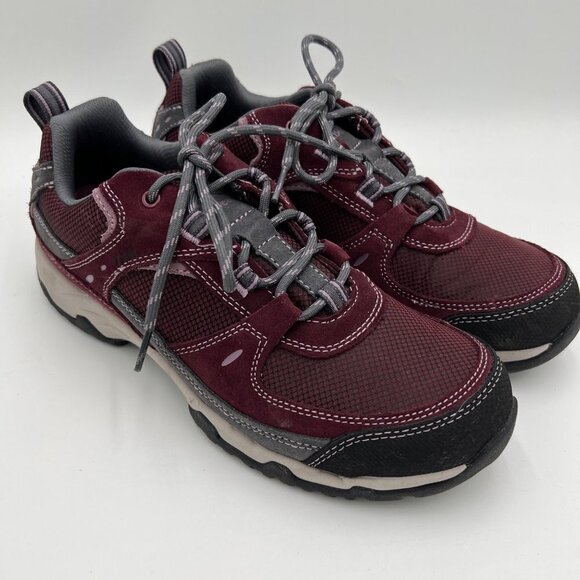 LL Bean Women's Trail Model 4 Hiking Shoes Maroon gray woman's size 9.5 - Picture 3 of 13
